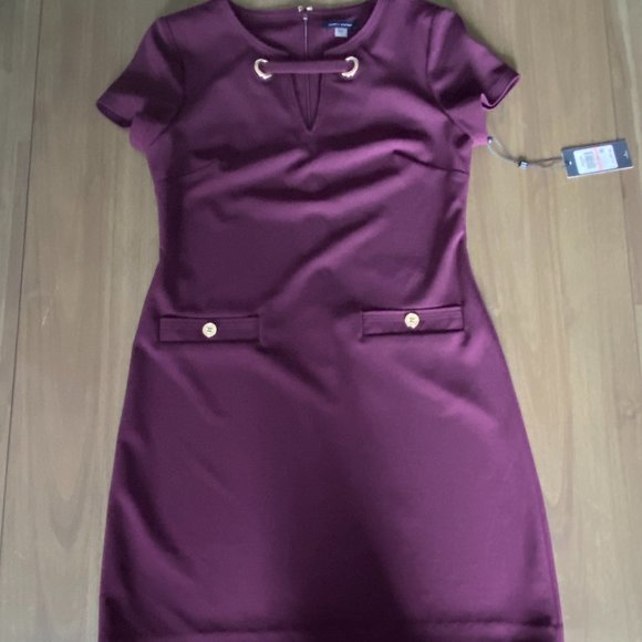 Tommy Hilfiger Dresses & Skirts - Tommy Hilfiger Purple Short Sleeved Dress NWT SZ10